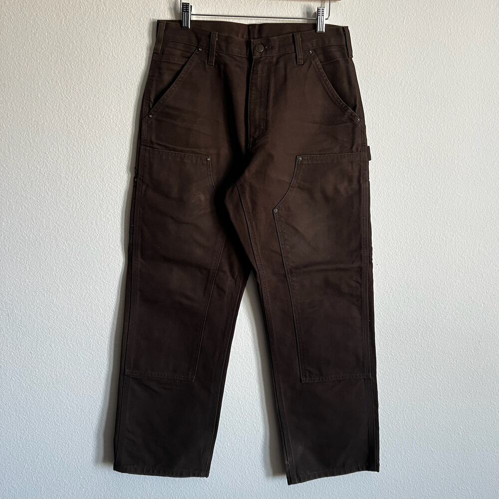 Carhartt B136 DKB brown double knee work wear carpenter pants